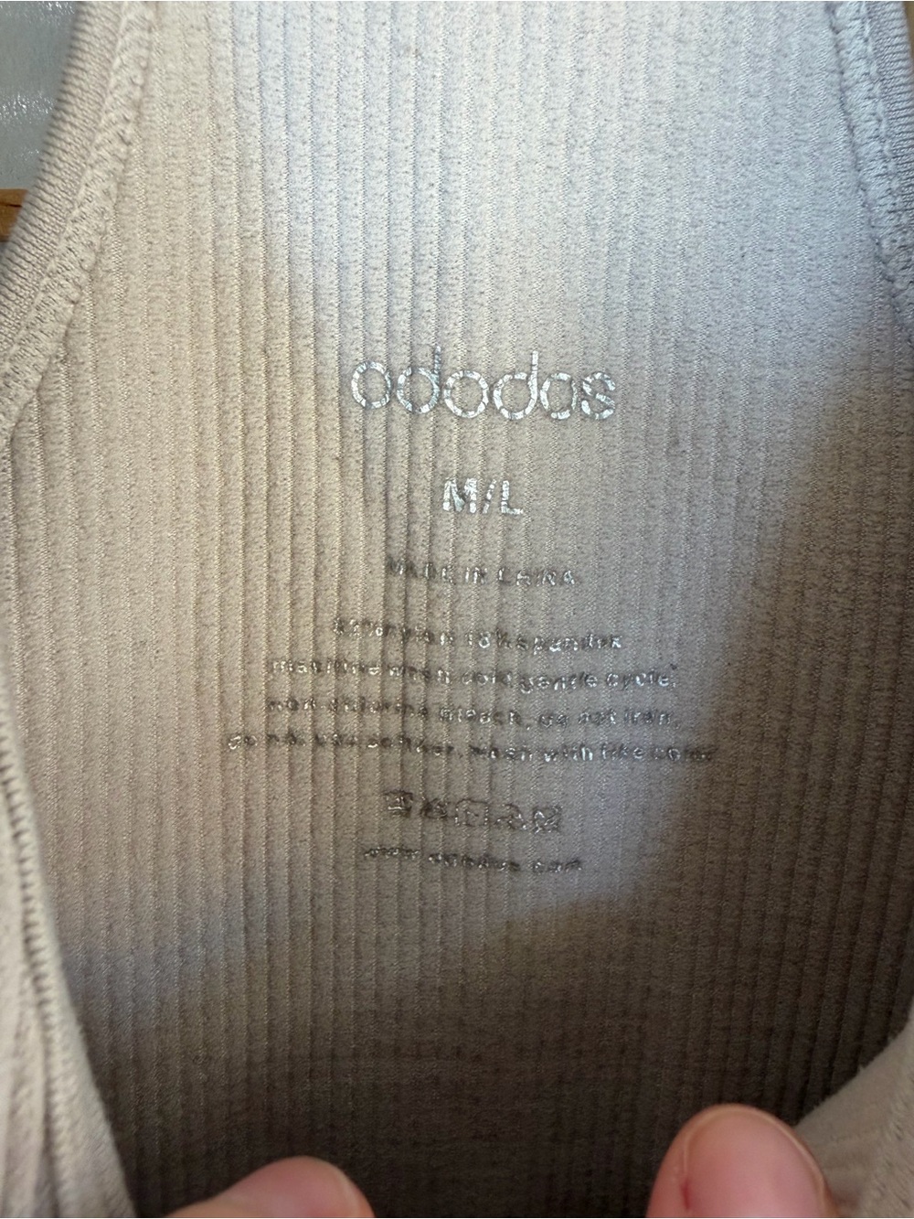 Good Ribbed Racerback Tank in tan M/L Like New - Picture 3 of 3